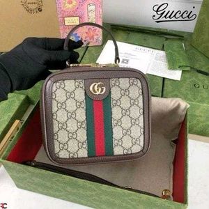 GUCCI OPHIDIA MINI TOP HANDLE BAG IN GG SUPREME CA