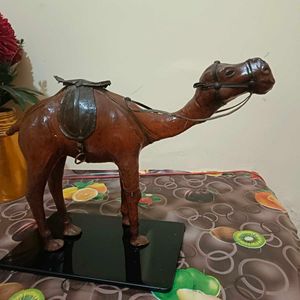 Vintage Leather camel Figurine
