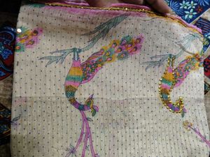 Elegant Peacock Print Saree