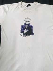 White Graphic Anime T-Shirt