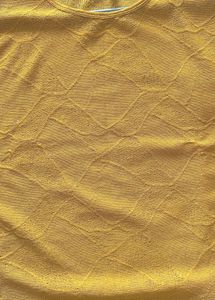 Yellow Textured Casual Top