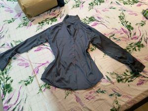 Stylish Grey Button-Up Shirt