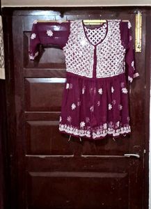Chikankari Kurta Sharara Set with dupatta
