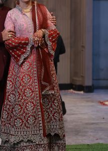 Exquisite Red Embroidered Lehenga Set