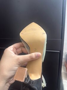 Crystal Bow Clear Heels