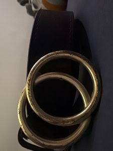 Classic Black Belt with Double Ring Buckle