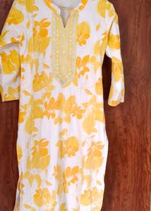 Madarwa Sunny Yellow Floral Kurta