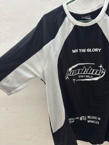 Graphic Print Black &amp; White T-Shirt