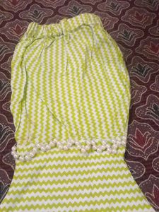 Cute Green &amp; White Dress