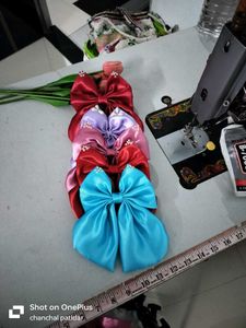 Set of 5 Satin Bow Hair Clips