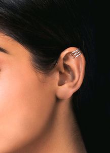 Silver Three Lines Ear Cuffs