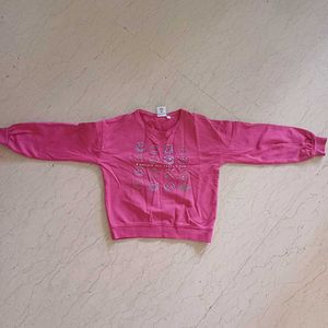 New Cute Pink Graphic Sweatshirt for 6 to 9 yrs