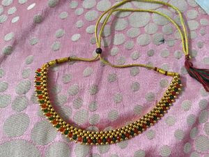 Beautiful Red &amp; Gold Layered Necklace