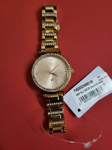 Rose Gold Watch with Crystal Bezel