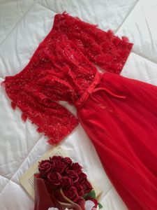 ‼️OFFER‼️Stunning Red boat neck Gown