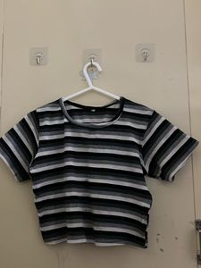 Striped Cropped T-Shirt