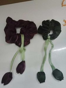 Unique Floral Scrunchies 3