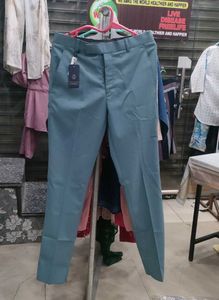 Men's Blue Formal Trousers