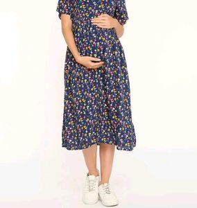 Bella Mama Floral Printed Maternity Dress