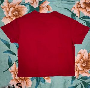 Shein Drop Shoulder Star Chest Print Crew Tshirt