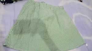 Cute Green Gingham Mini Skirt