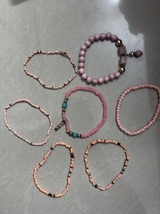 ETEN Pink Beaded Bracelet Set
