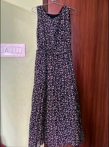 Floral Print Sleeveless Maxi Dress