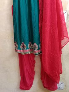 Women's A-line Frock Suit salwar Dupatta