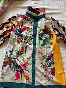 Retro Geometric Print Maxi Skirt Co-ord Set