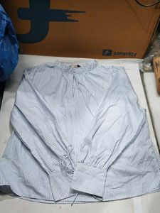 RED TOKYO TALKIES Blue and White Striped Top