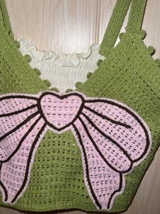 Crochet Bow Crop Top