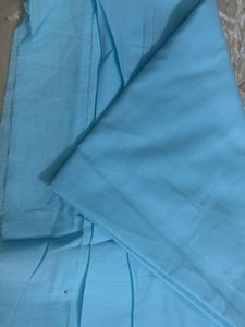 Unused Sky Blue Cotton Fabric