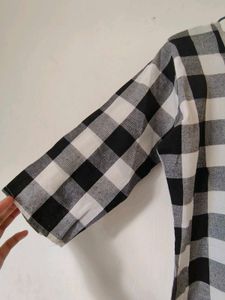 Black &amp; White Checkered Kurti