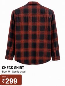 women Red Checkered Casual Shirt