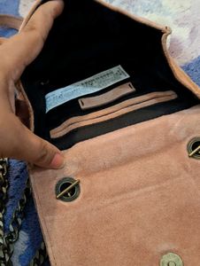 Chic Pink Suede Crossbody Bag