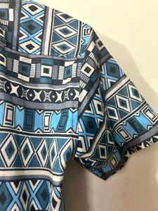 Stylish Geometric Print Short Sleeve Shirt