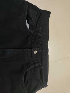 Black Cargo Pants with Cutout Detail