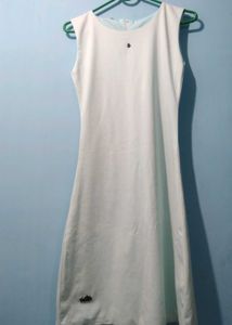 Sleeveless White A-Line Dress