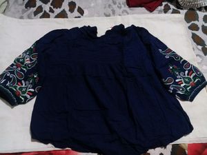 Crop Top With Hand Embroidery