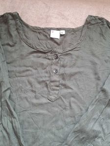 Olive Green Long Sleeve  Tunic top