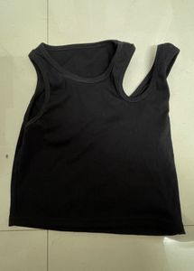 Basic Black Cut-Out Tank Top