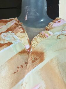 Vintage Floral Print Top
