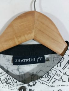 White Printed Ethnic Shirt (Men)