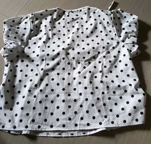 Polka Dot Wrap Top