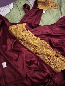 Clovia Silky Burgundy 5 pc Lingerie Set