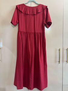 Red Dress with Cute Collar