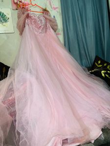 beautiful 😍 pink birthday Sequined Gown