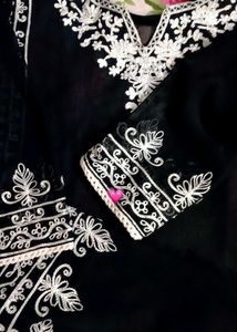 Black &amp; White Embroidery Suit 🖤