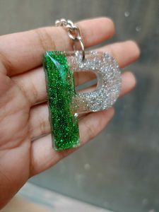 Resin P latter Keychain