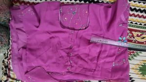 Vibrant Pink Saree with Subtle Embellishments